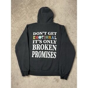 Mens Hoodie Broken Promises Travis Scott Astroworld, Y2K Streetwear,‎ Size M